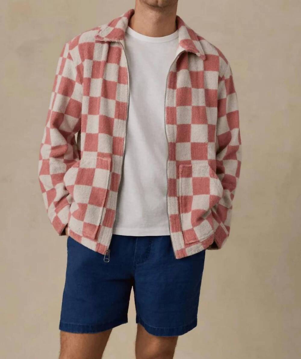 NEW FAHERTY cabana apres jacket in red shell buffalo